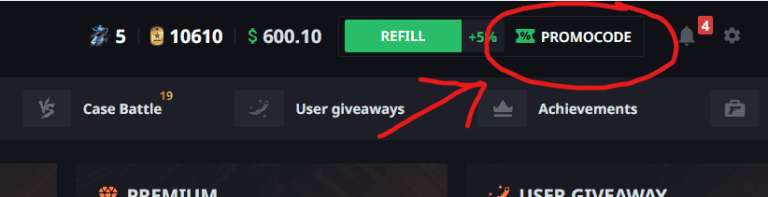 how to use a promocode on hellcase
